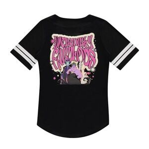 DISNEY Villains Baseball Jersey Ursela Cruella Maleficent Mesh Button Down SZ S